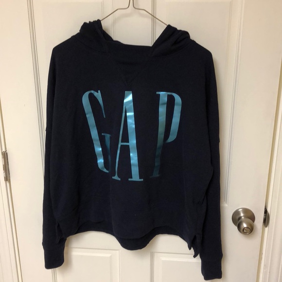 Gap pullover hoodie navy blue size medium - Picture 2 of 6